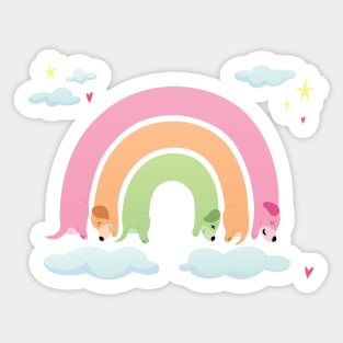 Rainbow Dachshund Sticker